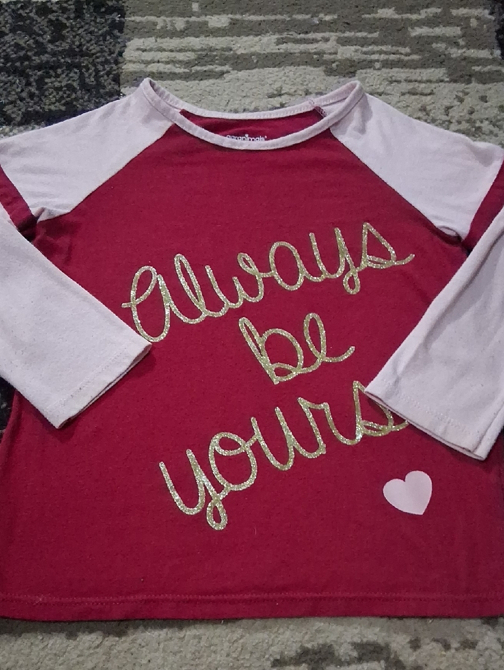 Garanimals Red Tee with Light Pink Trim